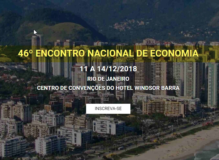 46º Encontro Nacional de Economia - Anpec, Rio de Janeiro, 2018