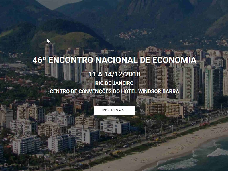 46º Encontro Nacional de Economia - Anpec, Rio de Janeiro, 2018