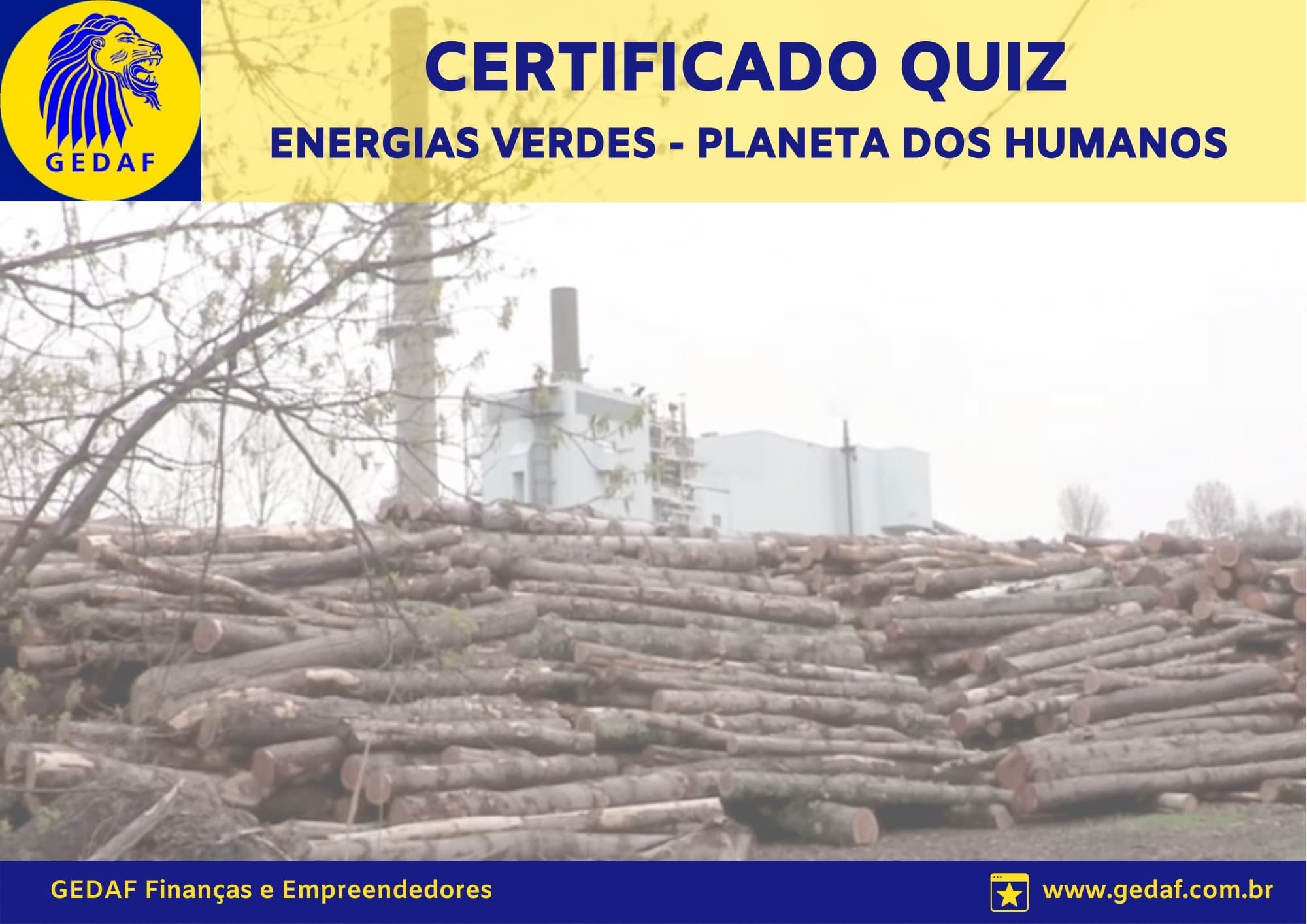 Certificado Quiz Energia Verdes Planeta dos Humanos