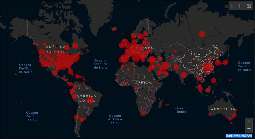 Levantamento Casos Globais Covid-19 - Johns Hopkins University (JHU)